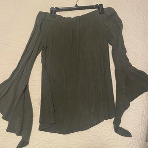 Off the shoulder linen top